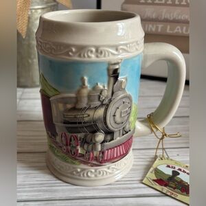 Vintage Train Ceramic Stein